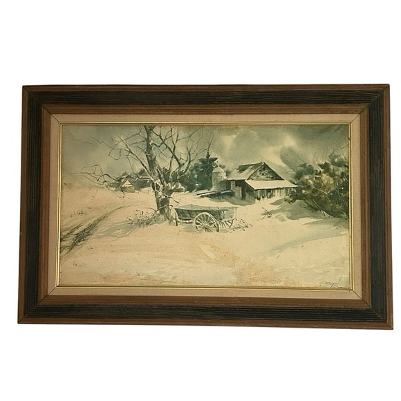 Carolyn Blish Original Signed Watercolor Pennsylvania Farm Framed Art (No. 3694) - Picture 16 of 16